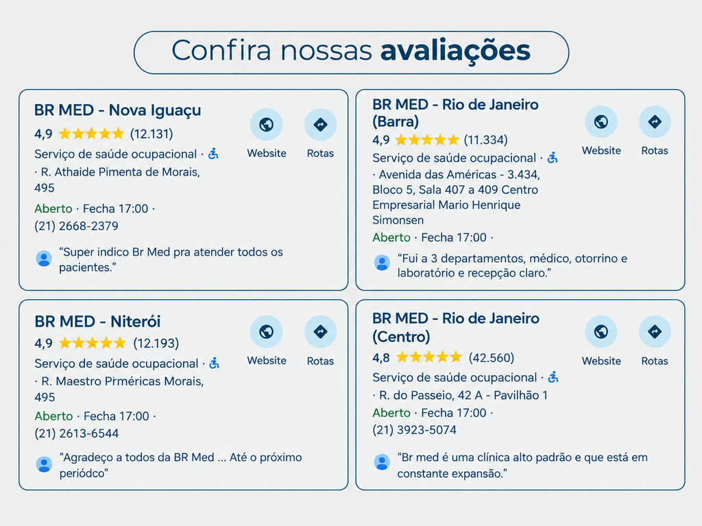 Confira nossas avaliações