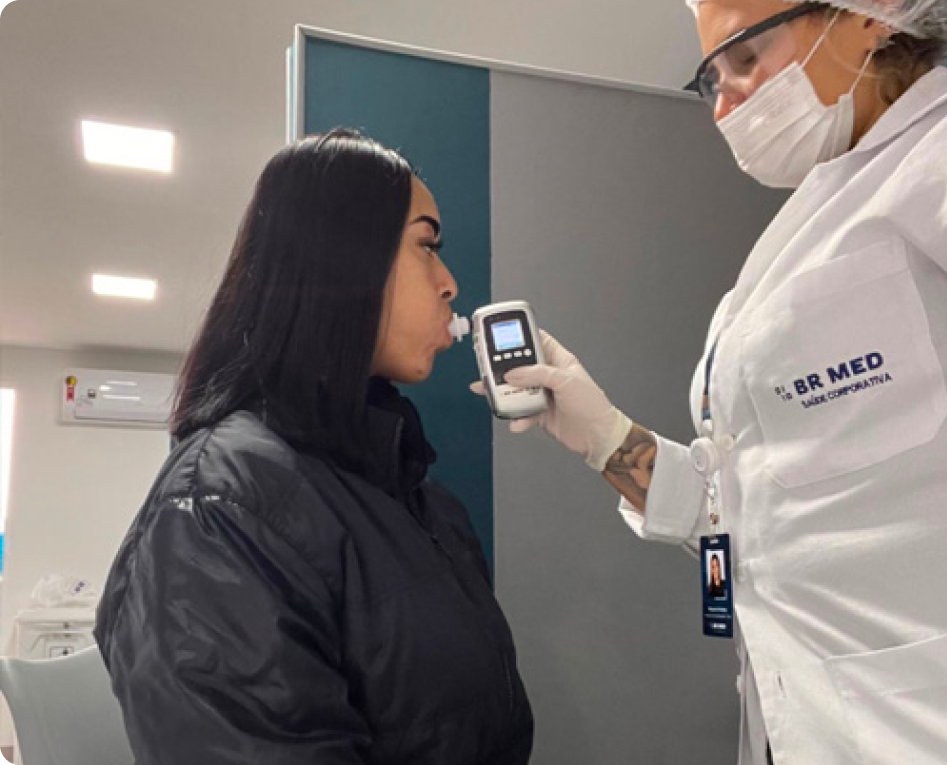 Aeroclínica - exame do bafômetro