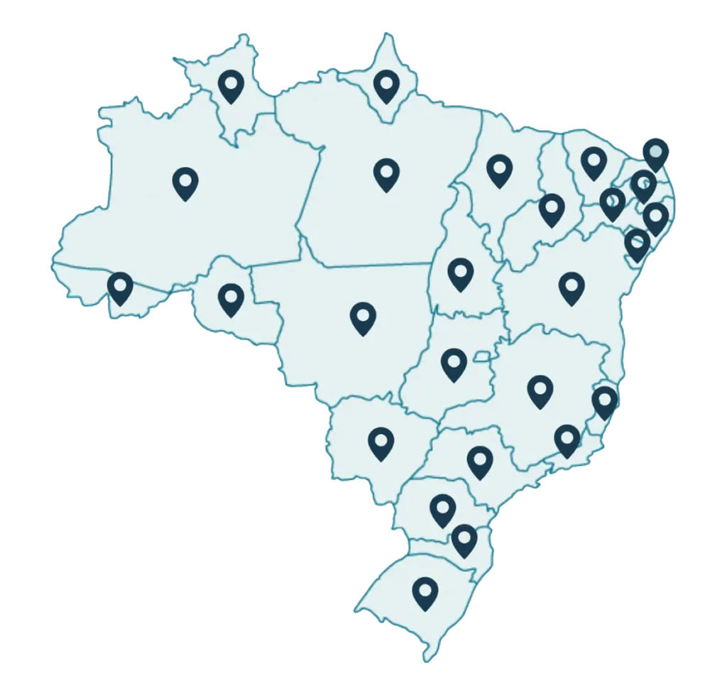 Mapa onde você encontra a BR MED